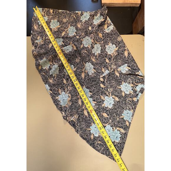 Kathie Lee Woman Skirt Elastic Waist Women’s 16W Blue With Floral Design - Picture 7 of 8